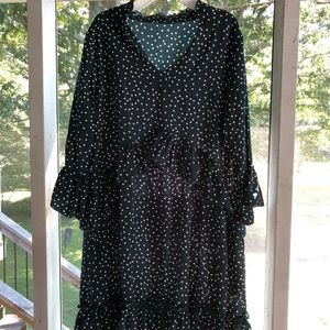 Polka dot shift dress